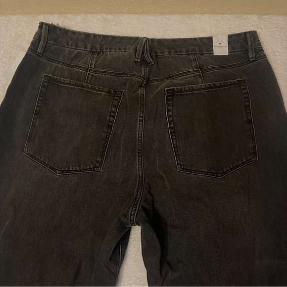 NWT Good American Good 90's Icon Straight Leg Jeans in Black Women's 16 - Picture 11 of 12